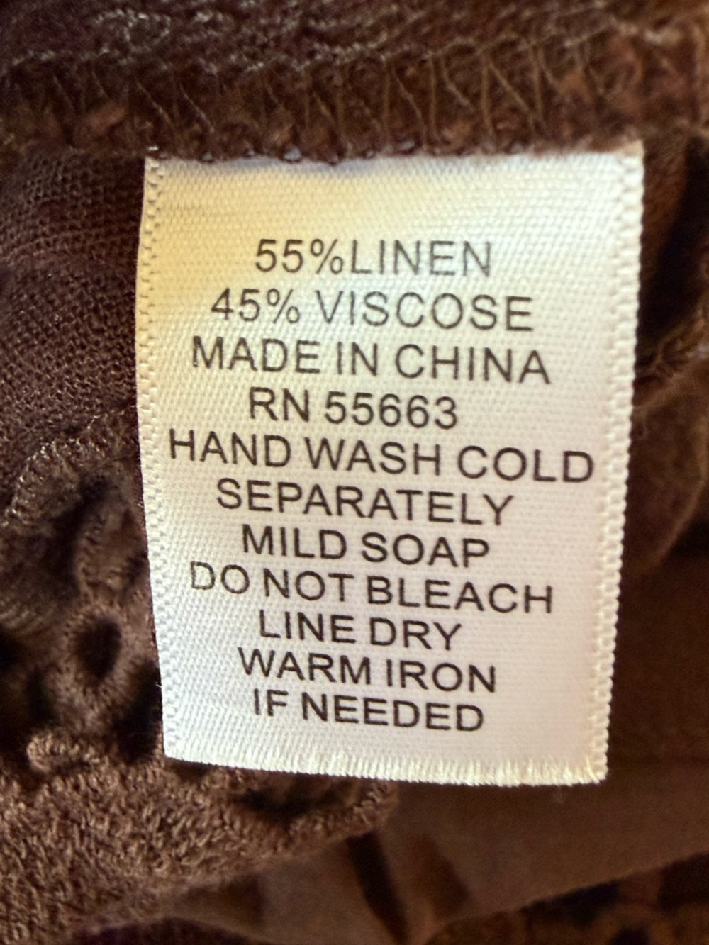 RACHEL ZOE Linen Blend Eyelet Hem Tie Front Brown Tank Top Size L NEW - Picture 7 of 7